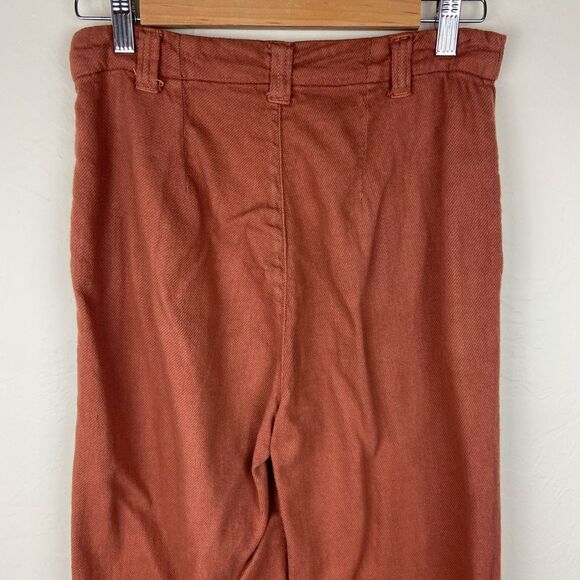 Free People Sunday Skies Wide-Leg Pant - Burnt Orange - Picture 7 of 8